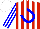 Silk - Red and white stripes, blue horseshoe 'dlt' on back, red and blue stripes on white sleeves, white cap