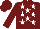 Silk - Burgundy, white stars , white 'dd' on sleeves