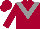 Silk - Claret, grey 'v', claret cap