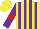 Silk - Yellow, purple stripes, purple sleeves, red armlets