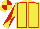 Silk - Yellow, red seams, diabolo on sleeves, quartered cap
