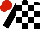 Silk - Black and white checked,red cap