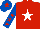 Silk - Red, white star, royal blue sleeves, red stars, royal blue cap, red star