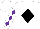 Silk - White, black diamond, purple diamonds on white sleeves, white cap