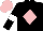 Silk - black, pink diamond, white armbands, pink cap
