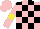 Silk - Pink, black checks, yellow armbands