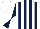 Silk - White and dark blue stripes, dark blue and white diabolo on sleeves