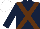 Silk - Dark blue, brown cross belts, dark blue sleeves, white cap