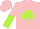 Silk - Pink, lime shamrock,  lime halved sleeves