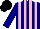 Silk - navy blue, pink stripes, black cap