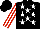 Silk - Black, white stars, white sleeves, red stripes