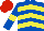 Silk - Royal blue, yellow chevrons and armlets, red cap