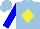 Silk - Light blue, yellow diamond, blue sleeves,