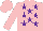 Silk - pink, purple stars, pink cap