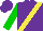 Silk - purple, yellow sash, green sleeves