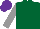 Silk - Dark Green, grey sleeves, purple cap
