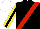 Silk - Black, red sash, yellow sleeves, black stripe, white cap