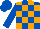 Silk - Royal blue and orange blocks, royal blue sleeves and cap