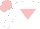 Silk - White, pink inverted triangle, pink cap