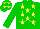 Silk - Green body, yellow stars, green arms, green cap, yellow stars