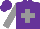 Silk - Purple, grey cross, grey sleeves