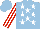 Silk - Light blue, white stars, red stripes on white sleeves