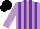 Silk - mauve and purple striped, black cap