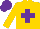 Silk - Gold, purple cross, gold sleeves, purple cap