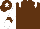 Silk - Brown body, white epaulettes, white arms, brown chevron, brown cap, white star