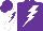 Silk - Purple, white lightning bolt, white sleeves with purple lightning bolt