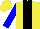 Silk - Yellow body, black stripe, blue arms, yellow cap, blue striped