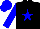 Silk - Black body, blue star, blue arms, blue cap