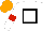Silk - White, black hollow box, white sleeves, red armlets, orange cap