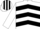 Silk - WHITE & BLACK CHEVRONS, striped cap