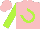 Silk - Pink, lime horseshoe emblem, lime sleeves
