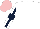 Silk - White, dark blue band, dark blue stripe on white sleeves, pink cap