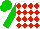 Silk - White and red diamonds, green sleeves, green cap