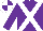 Silk - purple, white cross belts, white and purple quartered cap