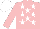 Silk - Pink, white stars, pink sleeves, pink star on white cap