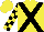 Silk - Yellow, black cross sashes, black blocks on sleeves