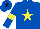 Silk - Royal blue, yellow star, yellow armlet, royal blue cap, dark blue star