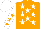 Silk - Orange, white stars, white sleeves, orange stars, white cap