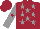 Silk - Maroon, grey stars, maroon star on grey sleeves, maroon cap