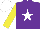 Silk - purple , white star, yellow sleeves, white cap