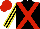 Silk - Black, red cross belts, black, yellow striped sleeves, red cap