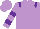 Silk - mauve, purple epaulettes,hooped sleeves