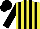 Silk - Yellow and black stripes, black sleeves, black cap