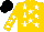 Silk - Gold, white stars, white stars on gold sleeves, black cap