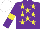 Silk - Purple, yellow stars and armbands, white cap