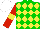 Silk - Green and yellow diamonds, red sleeves, yellow armbands, white cap